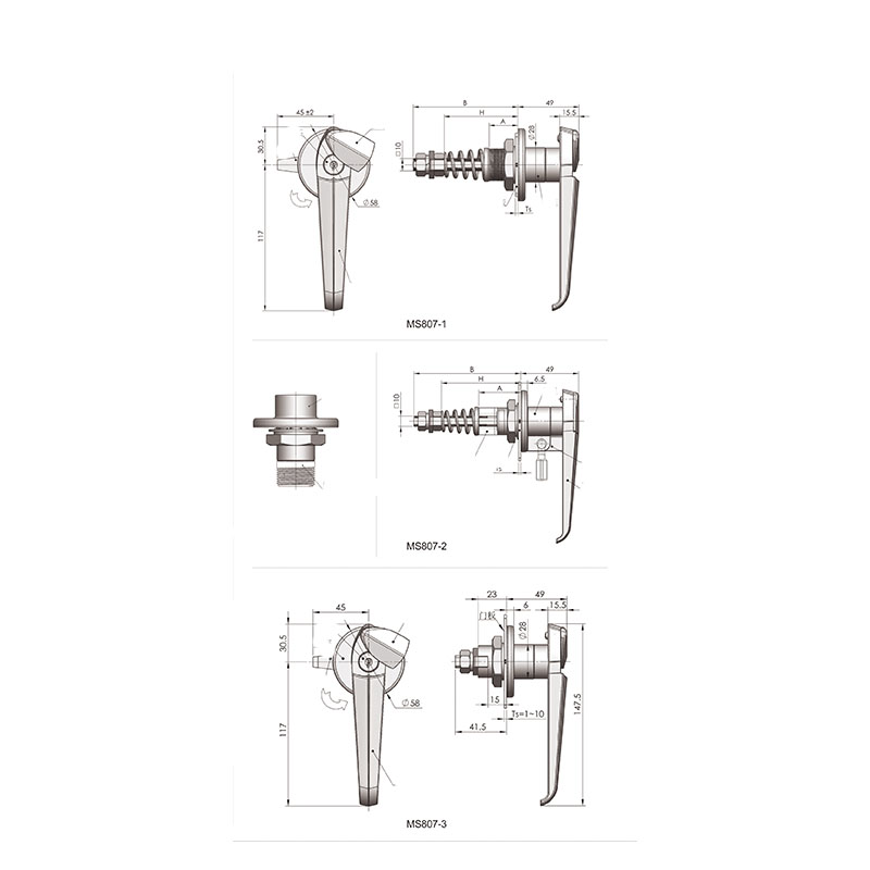 MS807-1B 242N Khóa cửa trái phải đa năng bằng thép không gỉ MS807-1B 242N Khóa cửa trái phải đa năng bằng thép không gỉ